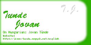 tunde jovan business card